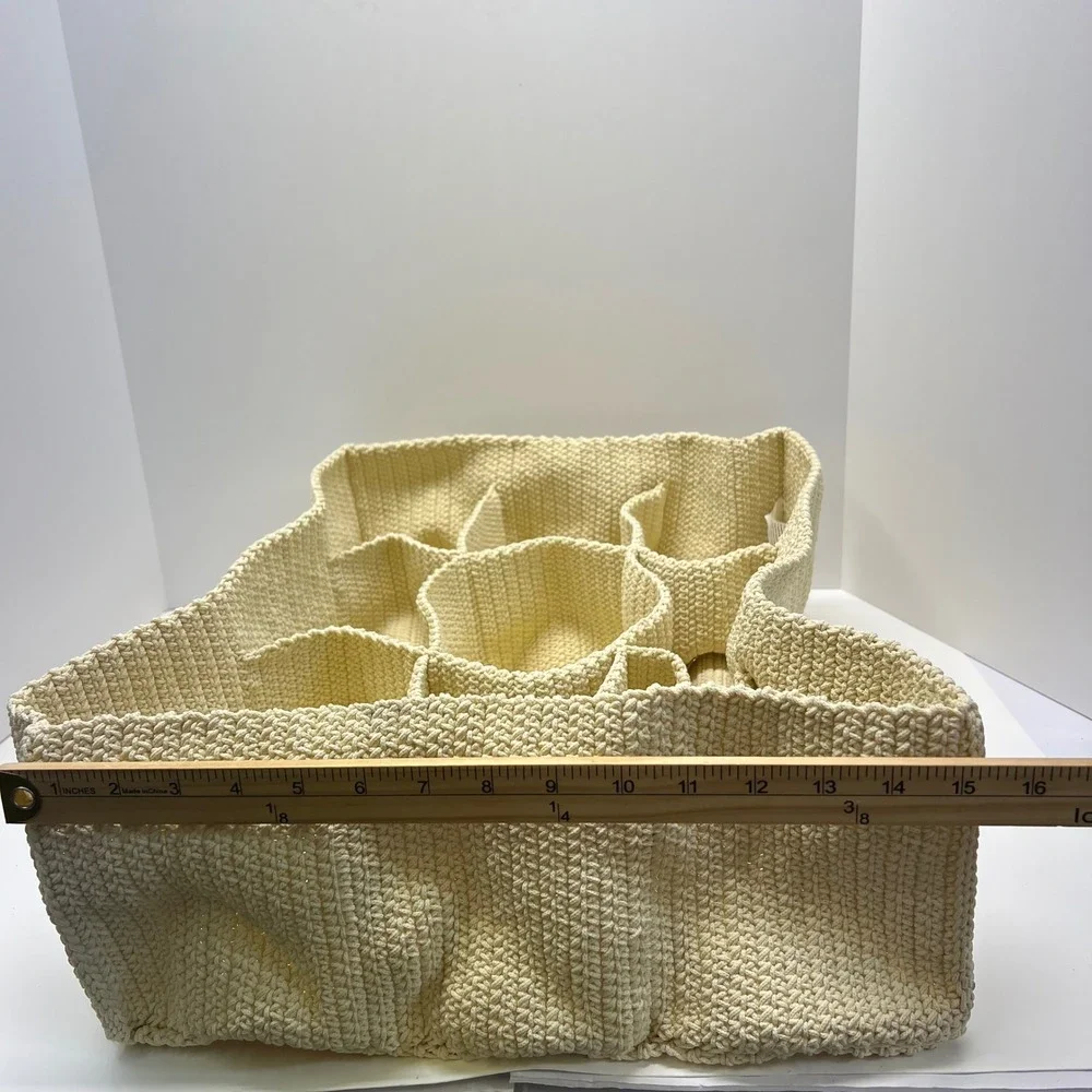IKEA Komplement Drawer Organizer Cream Woven 9 Compartment Storage Basket